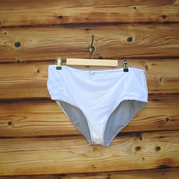 Sea Level Black White High Waist Bikini Bottoms 16 - Picture 9 of 11